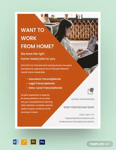 work-from-home-job-flyer-template