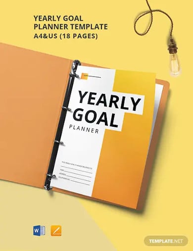 yearly goal planner template