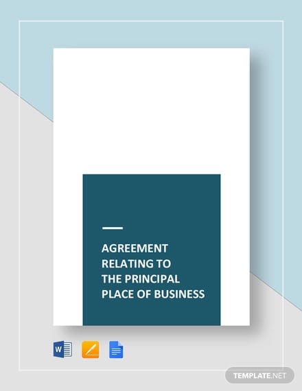 agreement relating to the place of business