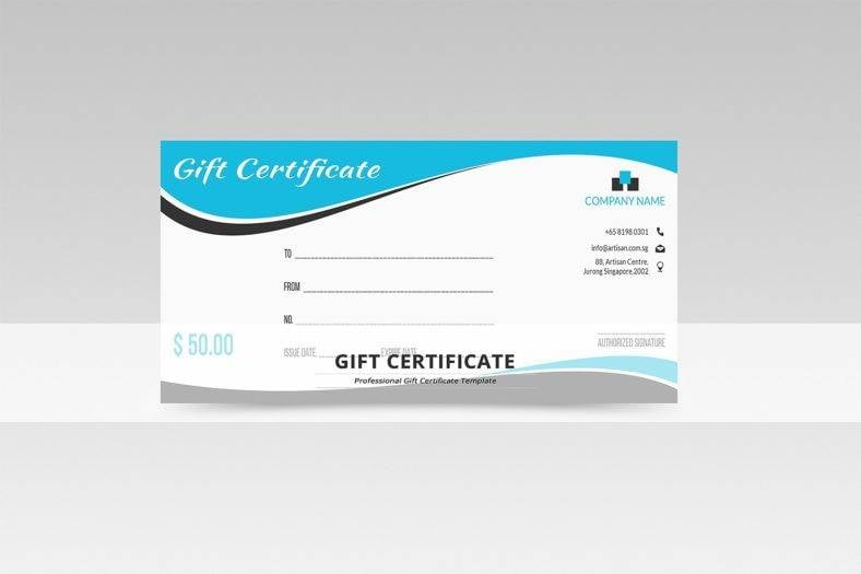 elegant company gift certificate template 788x525