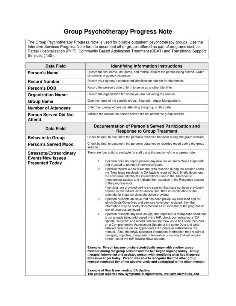 10  Therapy Note Templates PDF