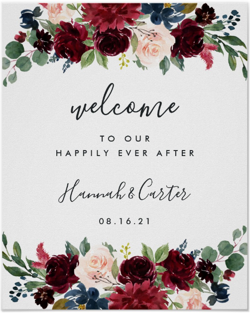 wedding sign template