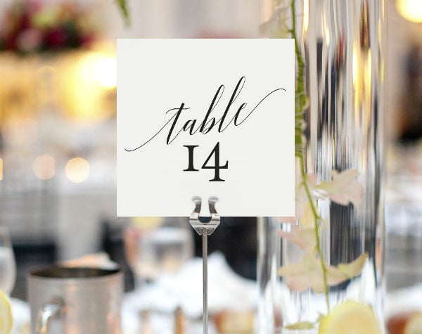 10  Wedding Table Number Designs Templates PSD AI
