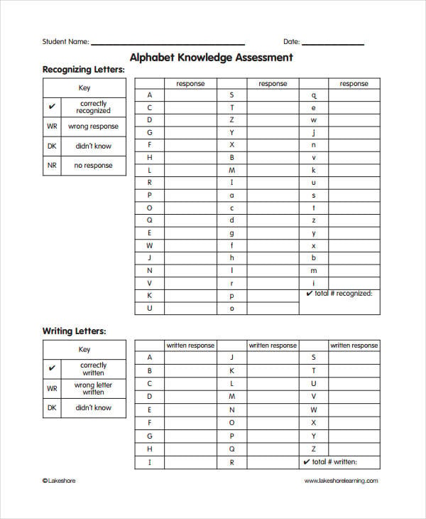 Alphabet Knowledge Assessment
