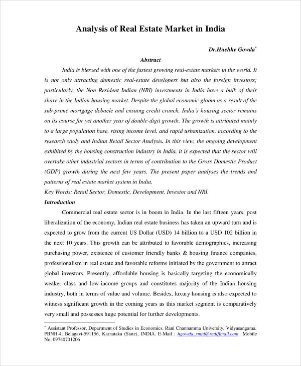 15+ FREE Real Estate Market Analysis Templates PDF, Word