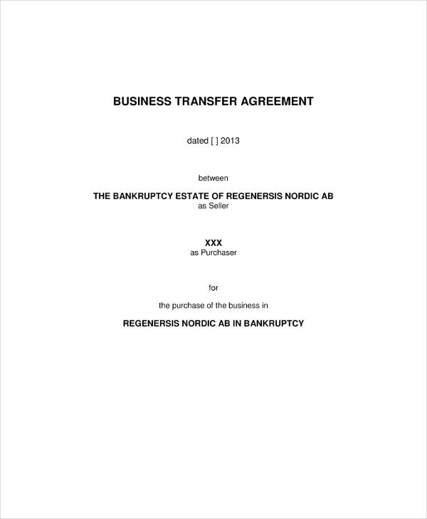 7  Asset Transfer Agreement Templates PDF