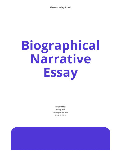 biographical narrative essay template