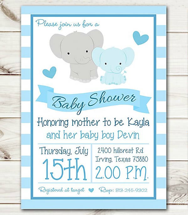 boy baby shower invitation design