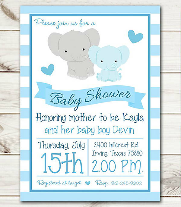 23+ Baby Shower Invitation Templates for Boys - PSD, AI