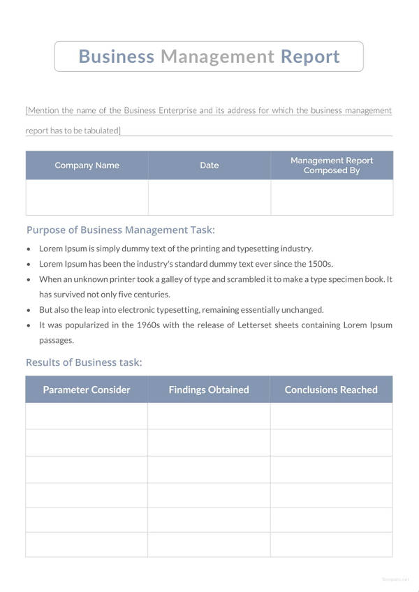 Simple Business Report Template