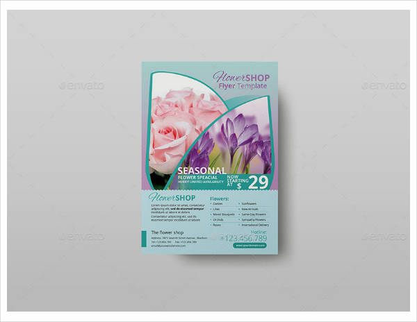 clean and simple florist flyer template