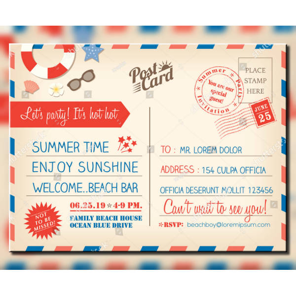 20+ Summer Postcard Designs & Templates - PSD, AI