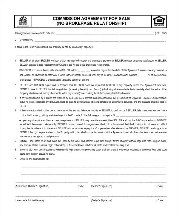 10 Sales Commission Agreement Templates Pdf Doc 9412