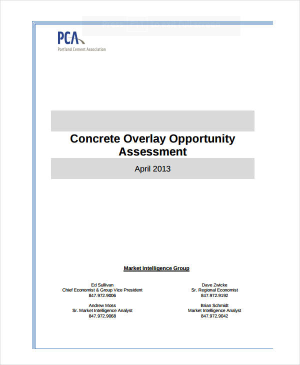 concrete overlay opportunity assessment