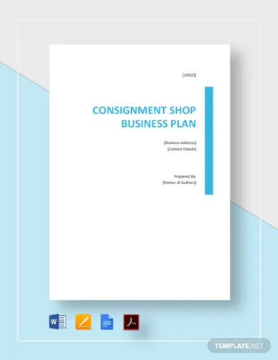 consignment shop business plan template