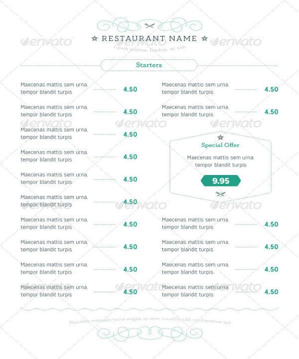 10+ Starter Menu Templates - PSD, AI | Free & Premium Templates