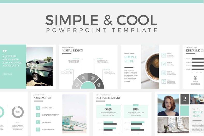 cool simple powerpoint template 788x