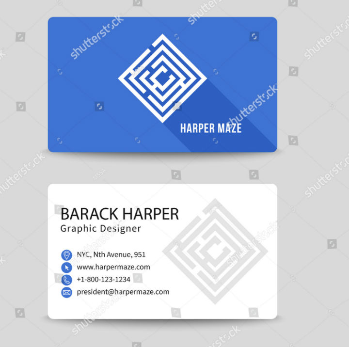 corporate maze business card vector template