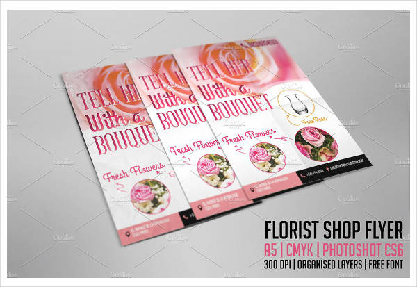 creative florist shop flyer template