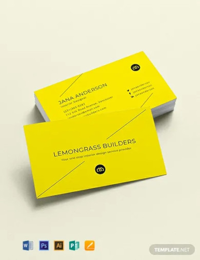 creative interior designer business card template