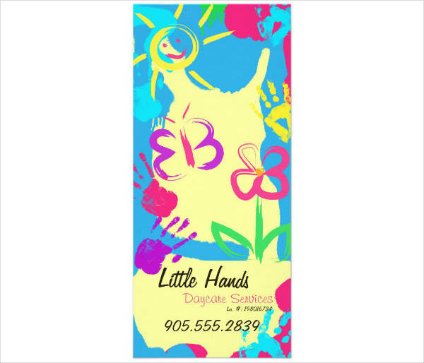 daycare promotional rack card template