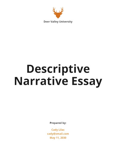 descriptive narrative essay template