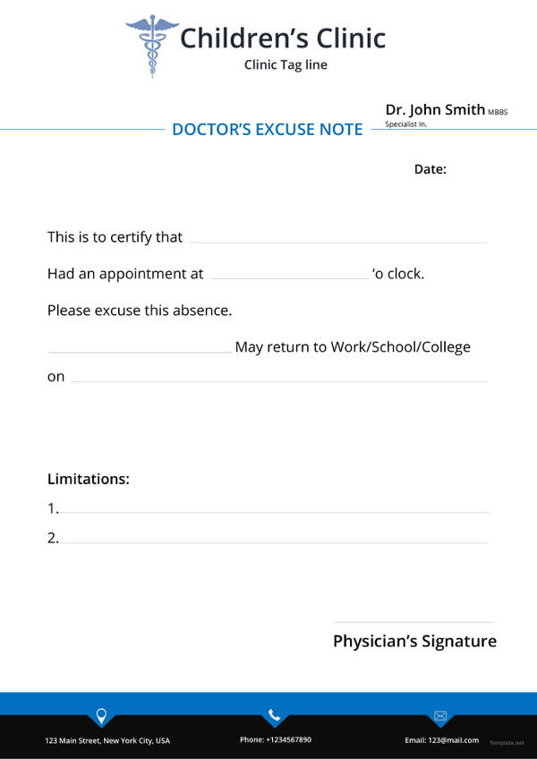 28 Doctors Note Templates PDF DOC Free Premium Templates