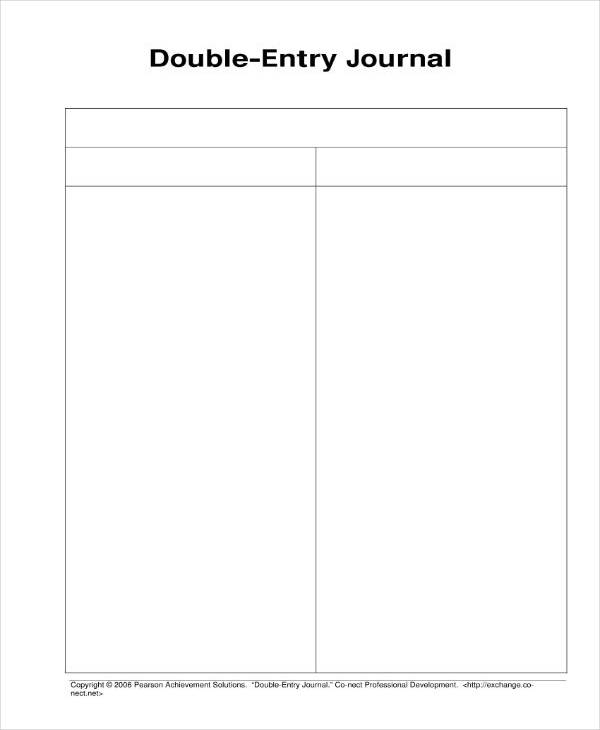 10+ Double Entry Journal Templates PDF, DOC