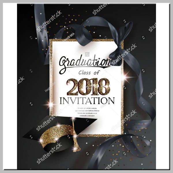 elegant graduation ceremony invitation