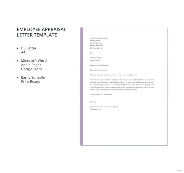 26+ Sample Appraisal Letters - PDF, DOC | Free & Premium Templates