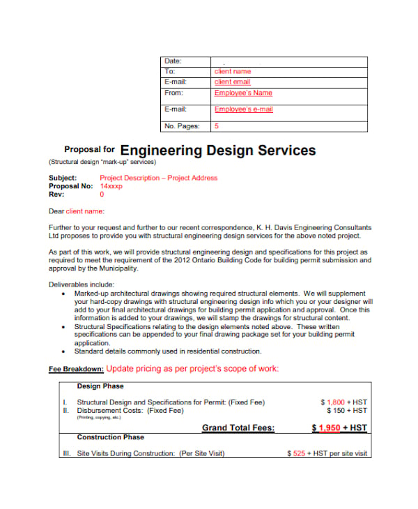 16+ Engineering Project Proposal Templates - PDF, Word, Pages