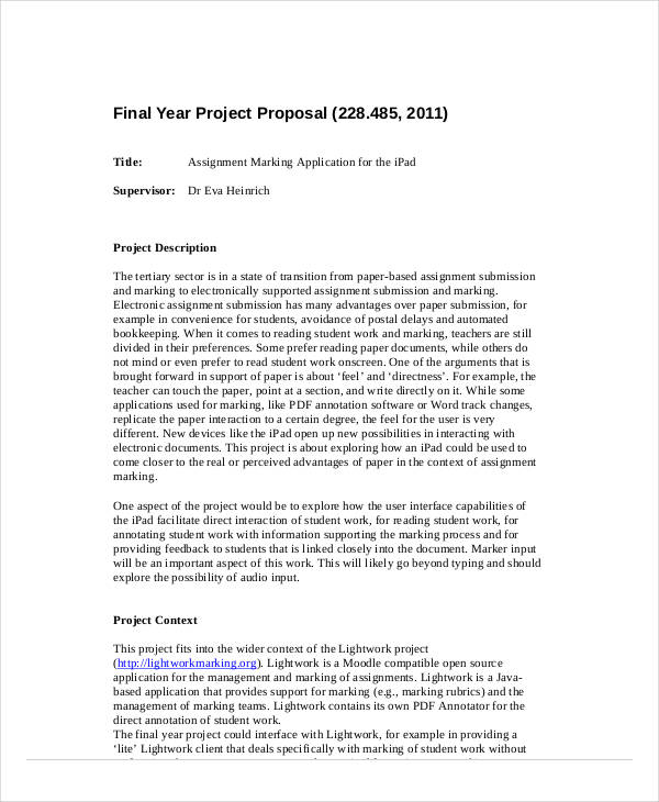 19-final-year-project-proposal-templates-pdf-doc