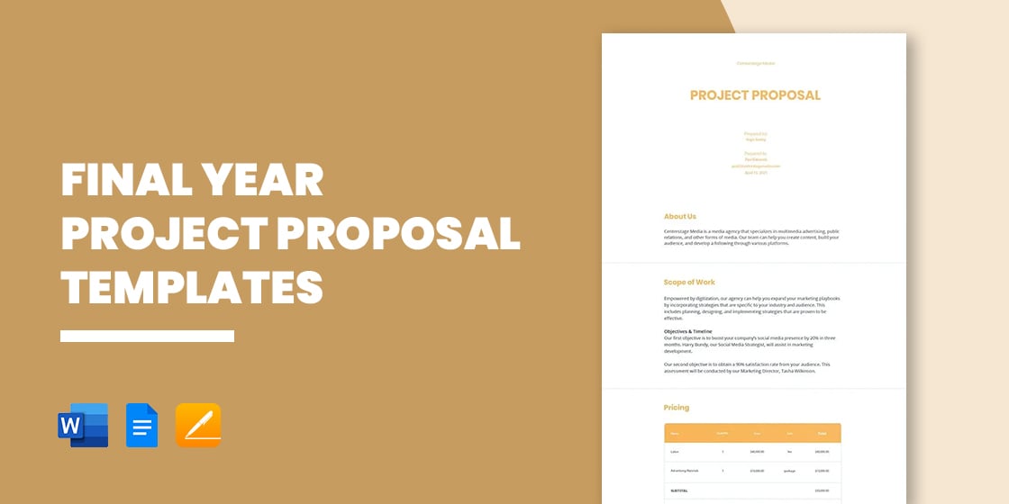 final year project proposal templates