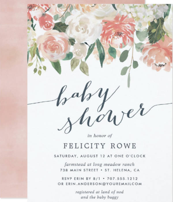 8+ Floral Baby Shower Invitation Designs & Templates PSD, AI, InDesign, Word, Apple Pages