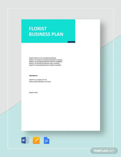 flower shop florist business plan template