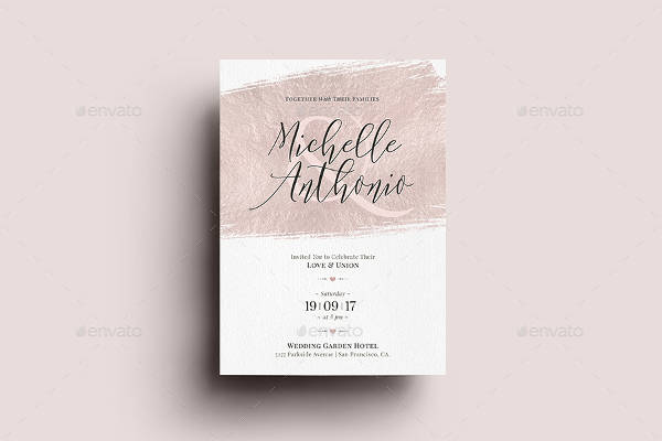 foil wedding invitation set