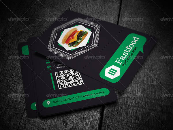 food business card template