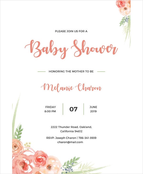 free baby shower invitation template