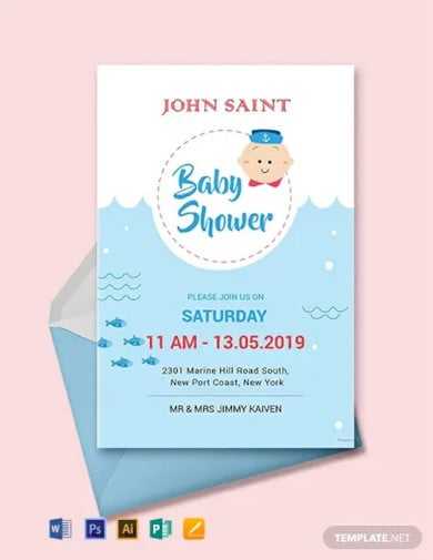 free couples baby shower invitation template