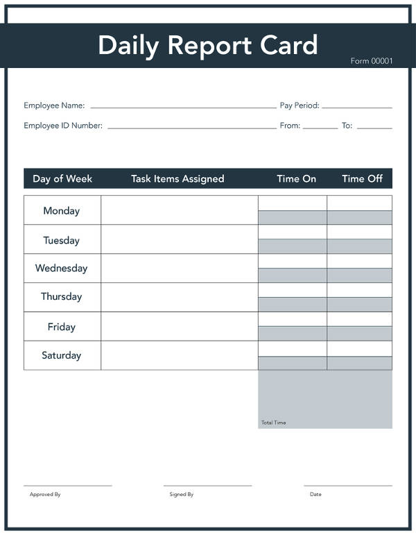 Template For Daily Work Report