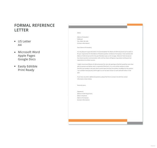 free-formal-reference-letter-template