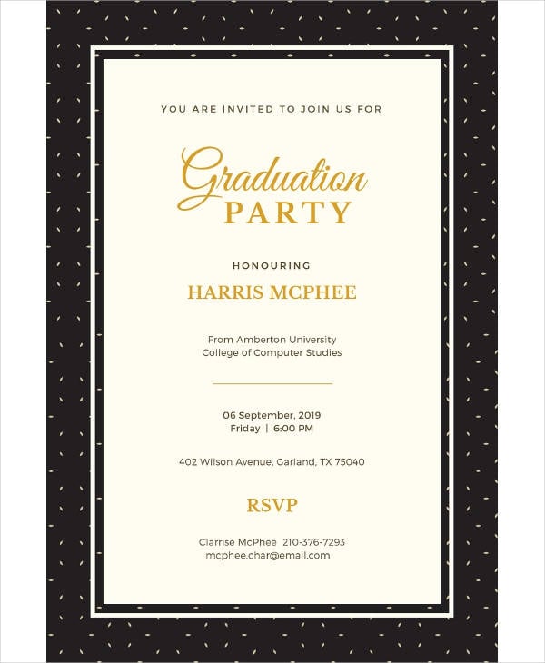 free graduation invitation example