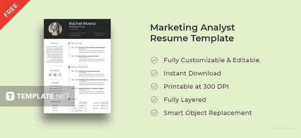 free marketing analyst resume template