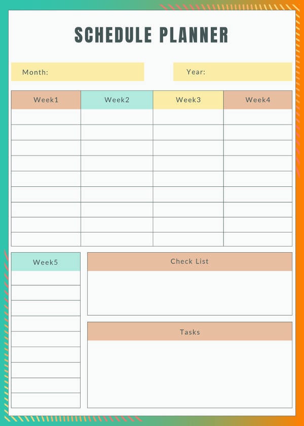 College Schedule Planner Template from images.template.net