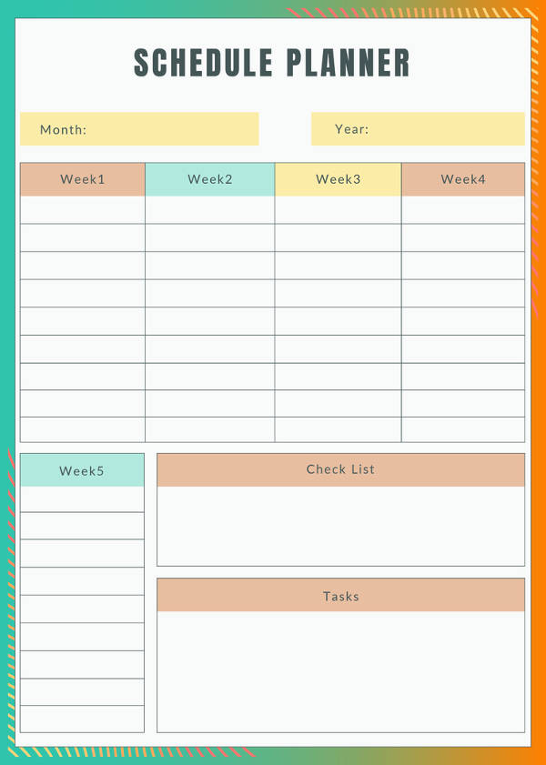 College Schedule Planner Template from images.template.net