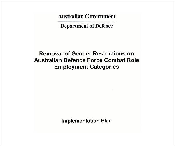 gender restriction implementation plan
