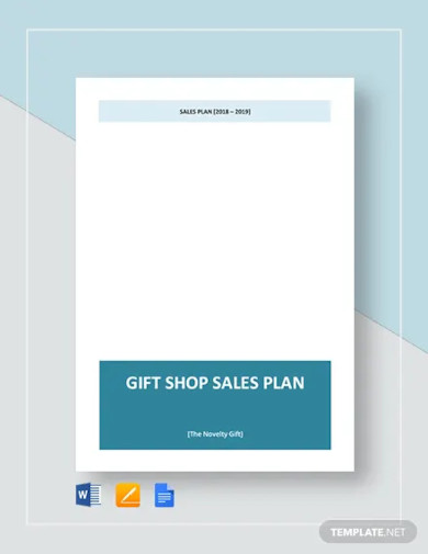 gift shop sales plan template