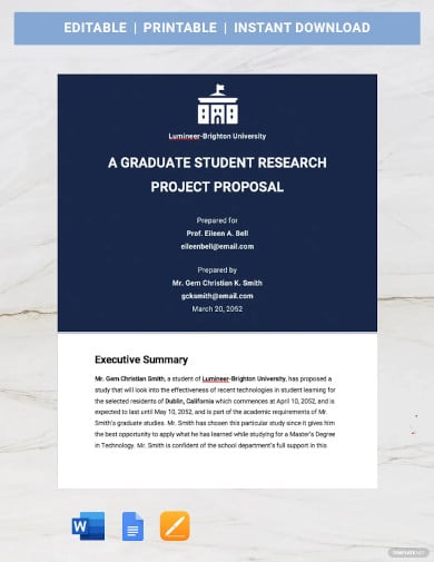 graduate student project proposal