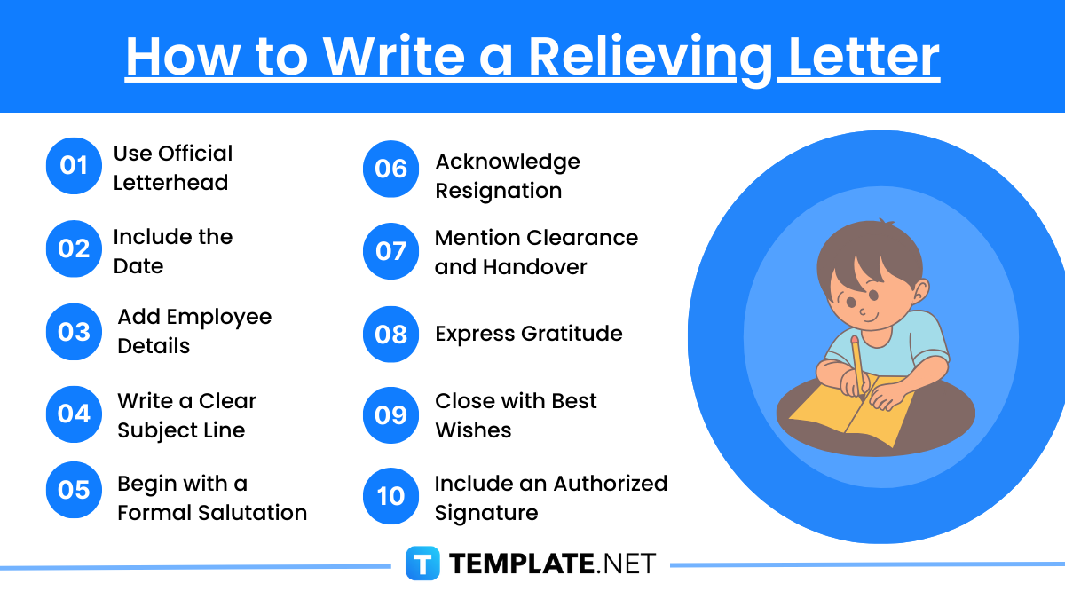 how to write a relieving letter