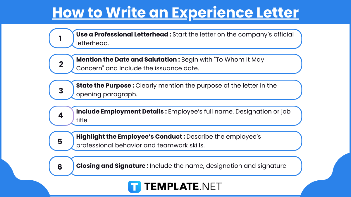 how to write an experience letter